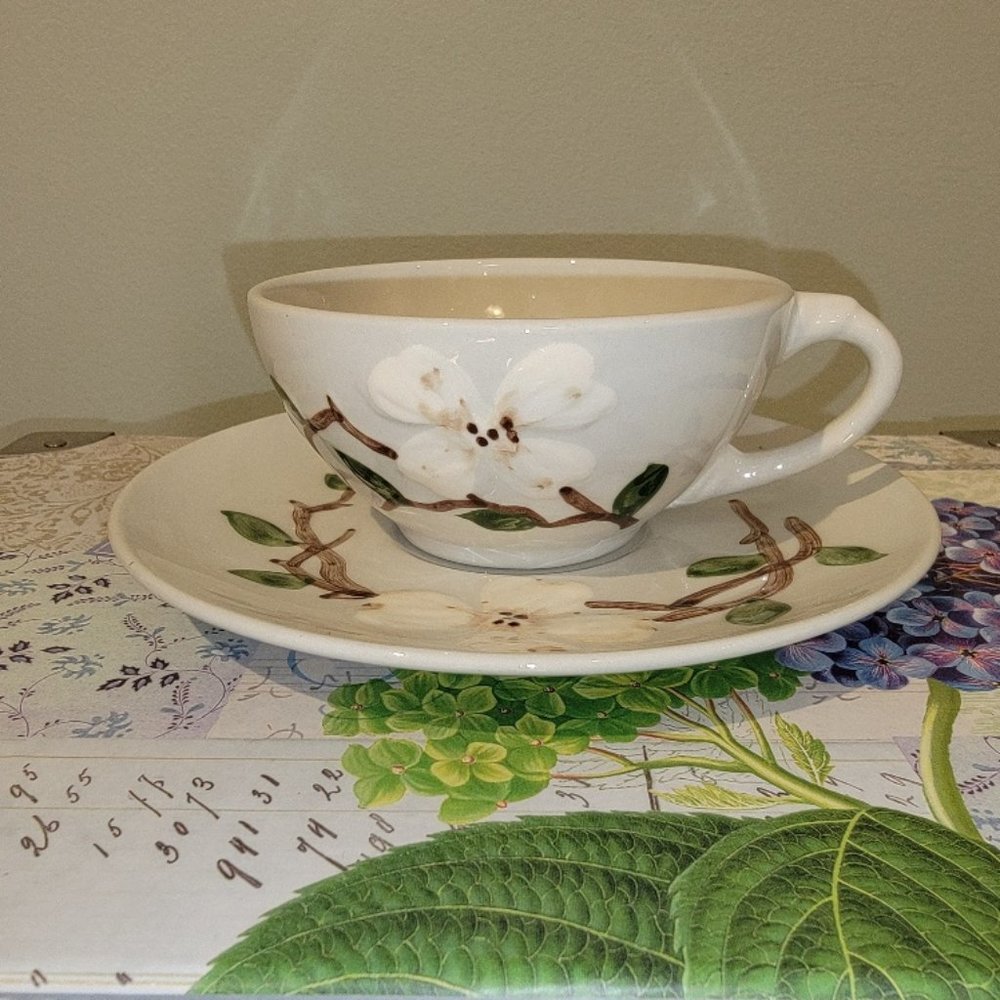 Vintage Orchard Ware Dogwood Pattern Tea/Coffee Cup and Saucer Set